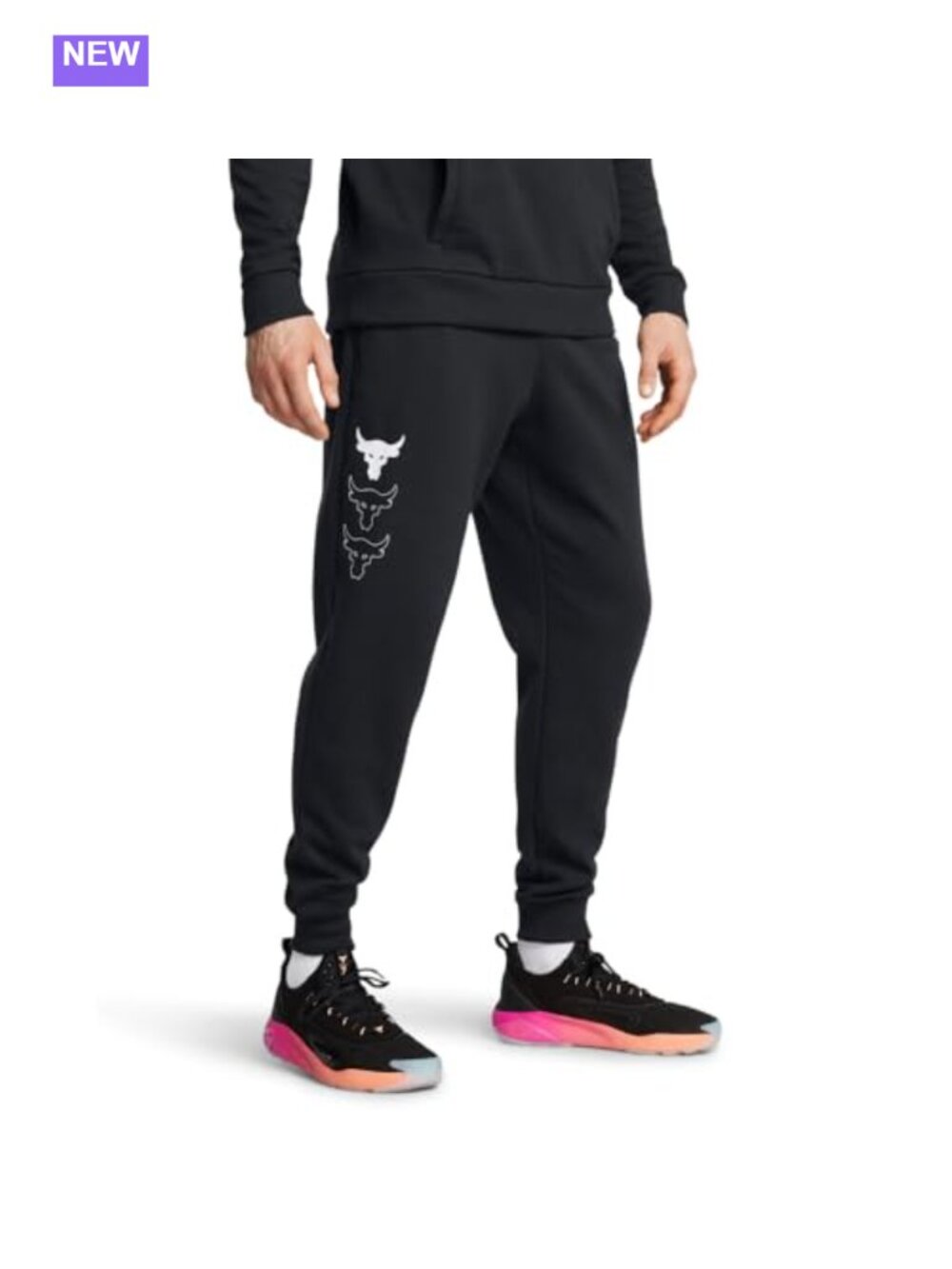 Men's Fleece Joggers with Elastic Waist Drawcord & Pockets